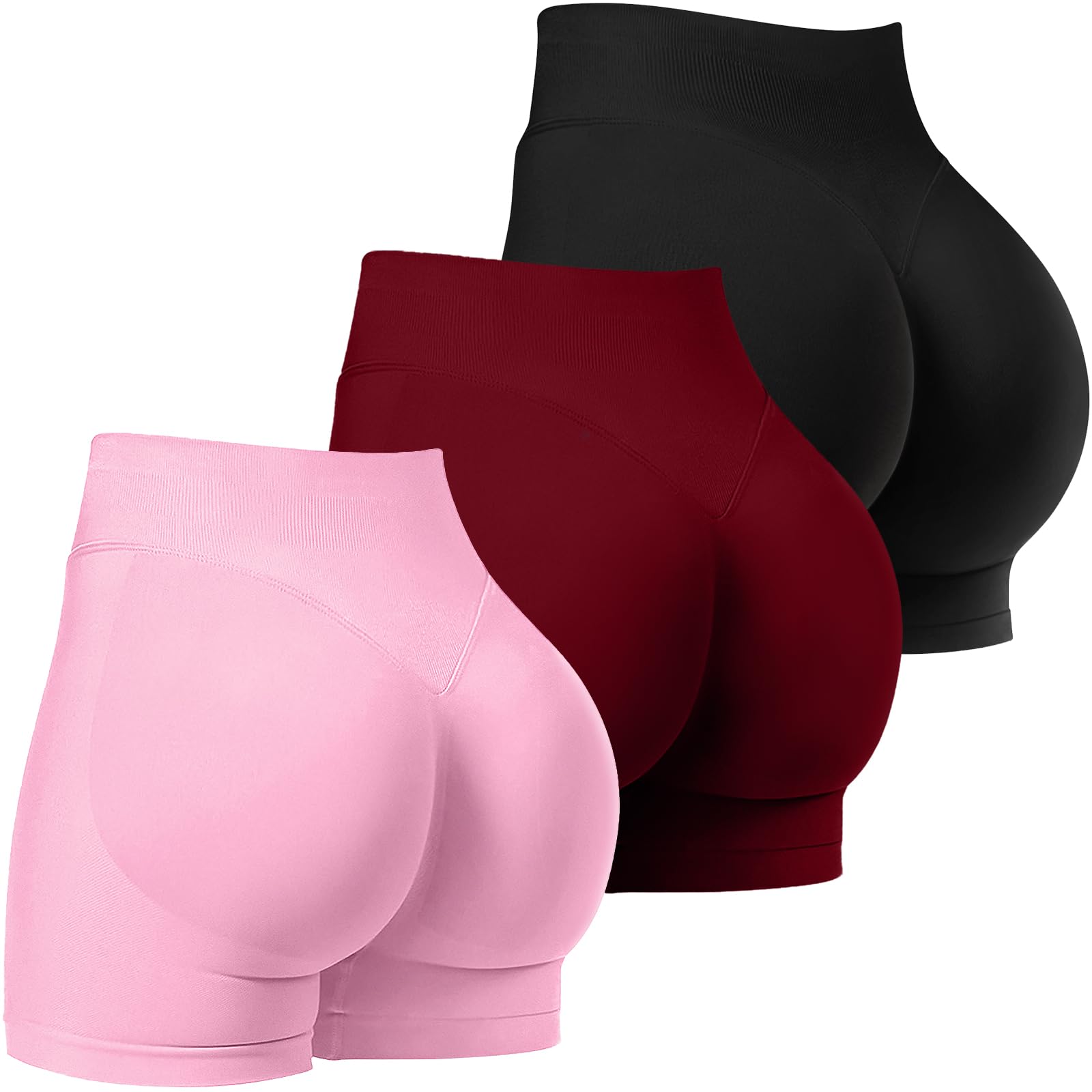 Shorts De Treino Kepblom Scrunch Butt De Cintura Alta Para Mulheres