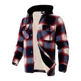 Moletons Para Homens Gary Com Flannel Xadrez De Lã Pesada