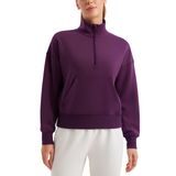 Moletom Crz Yoga Softaura Com Meio Zíper Para Mulheres Plum Xxs