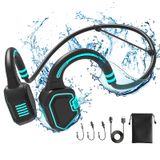 Fones De Ouvido De Natação À Prova D&#39;água Fjx Bone Conduction Blue