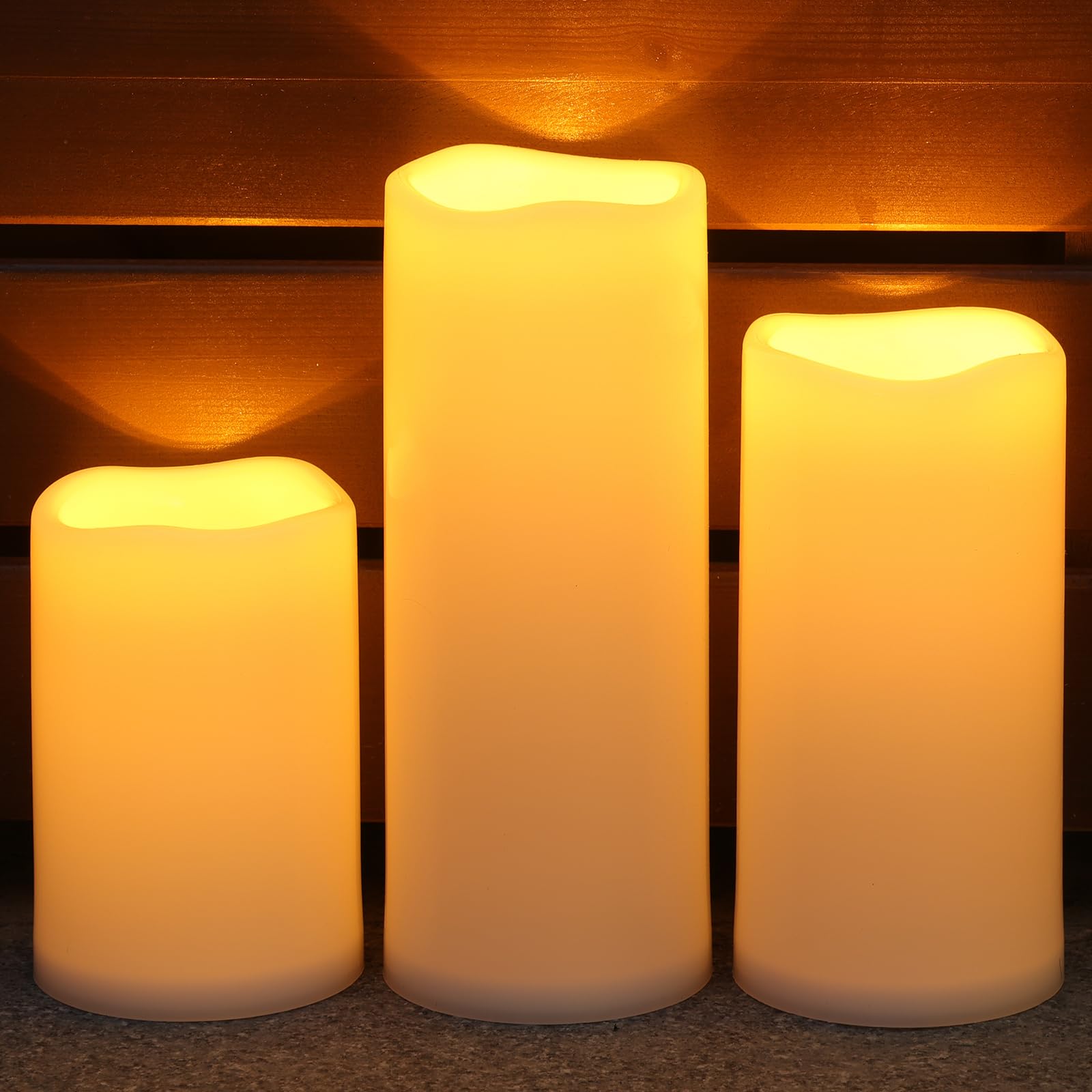 Conjunto De Velas Led Sem Chama Nurada Waterproof Outdoor