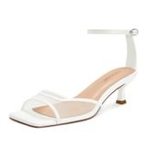 Sandálias Isnom Kitten Heels Mesh Para Mulheres Brancas Tamanho 10