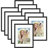 Porta-retratos Decoruhome 11x14, Conjunto De 10 Plásticos Pretos