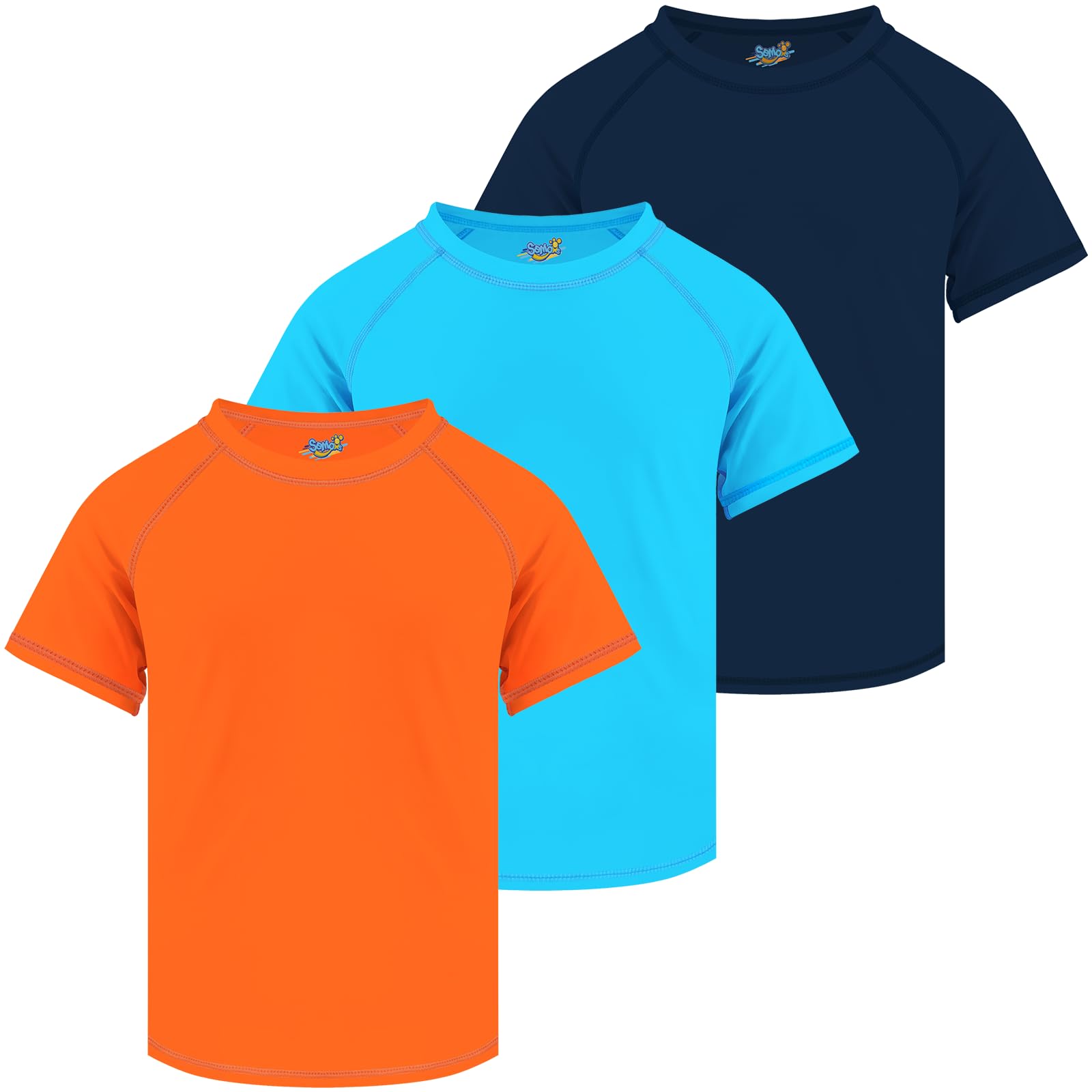 Rash Guard Semois Boys Azul Laranja Upf 50+ Tamanho 3t
