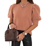 Camisetas Femininas De Manga Curta, 2024, Primavera E Verão, Camisetas Casuais Modernas, Blusas Marrons