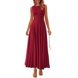 Vestido Feminino Prettygarden, Primavera De 2025, Sem Mangas, Aline Maxi