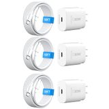 Carregador Easdmn 30w Usb C Para Iphone 15/16 Com 3 Unidades De Cabo De 10 Pés