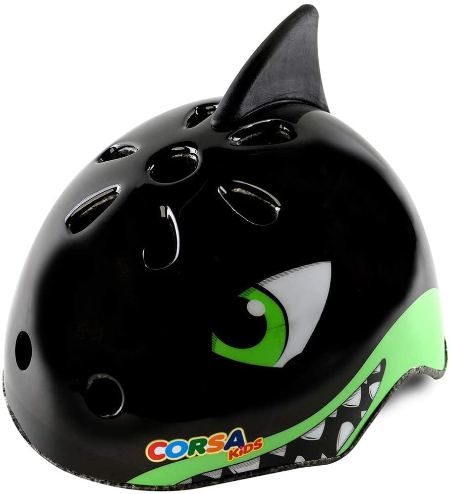 Capacete De Bicicleta Anharluka Infant Toddler Black Shark Xs 44-50cm