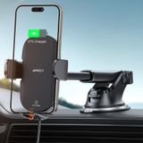 Carregador De Carro Sem Fio Suction Phone Mount 15w Para Iphone Samsung
