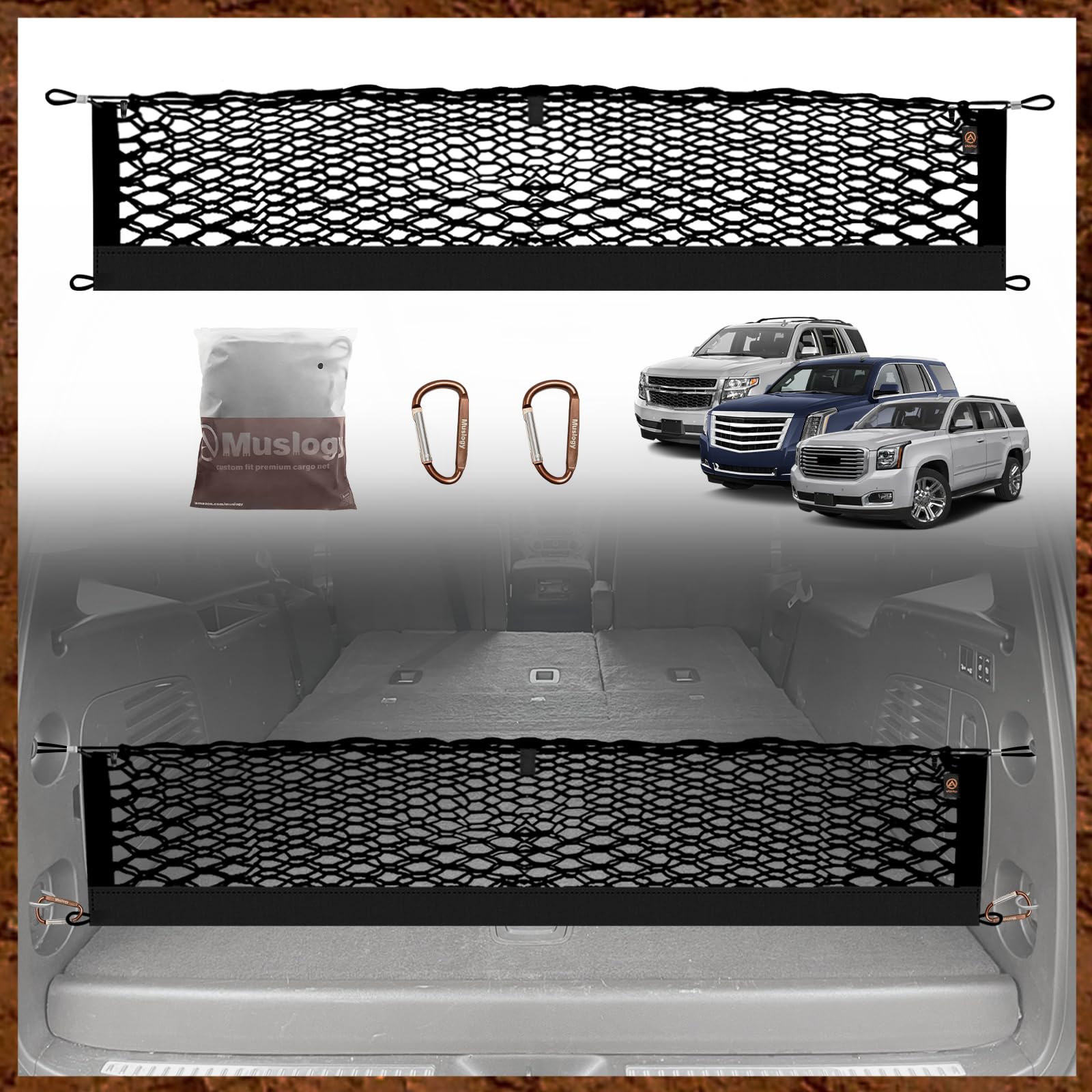Estilo De Envelope Trunk Cargo Net Muslogy Para Chevy Tahoe 2015-2020