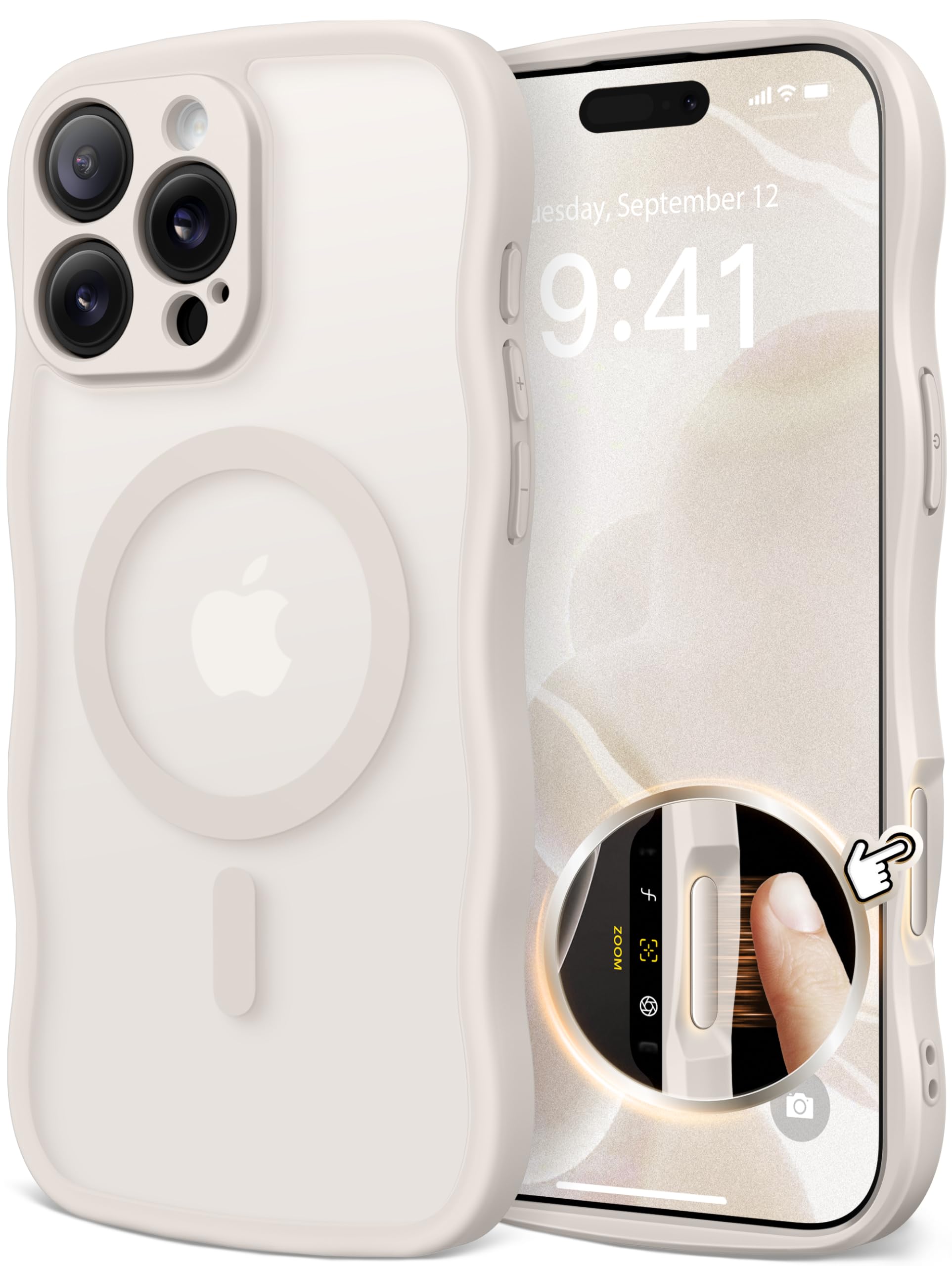 Capa De Telefone Capraro Para Iphone 16 Pro, Mulheres E Meninas, Com Magsafe