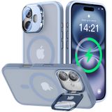 Capa De Telefone Vofata Para Iphone 16 Com Suporte De Câmera Azul