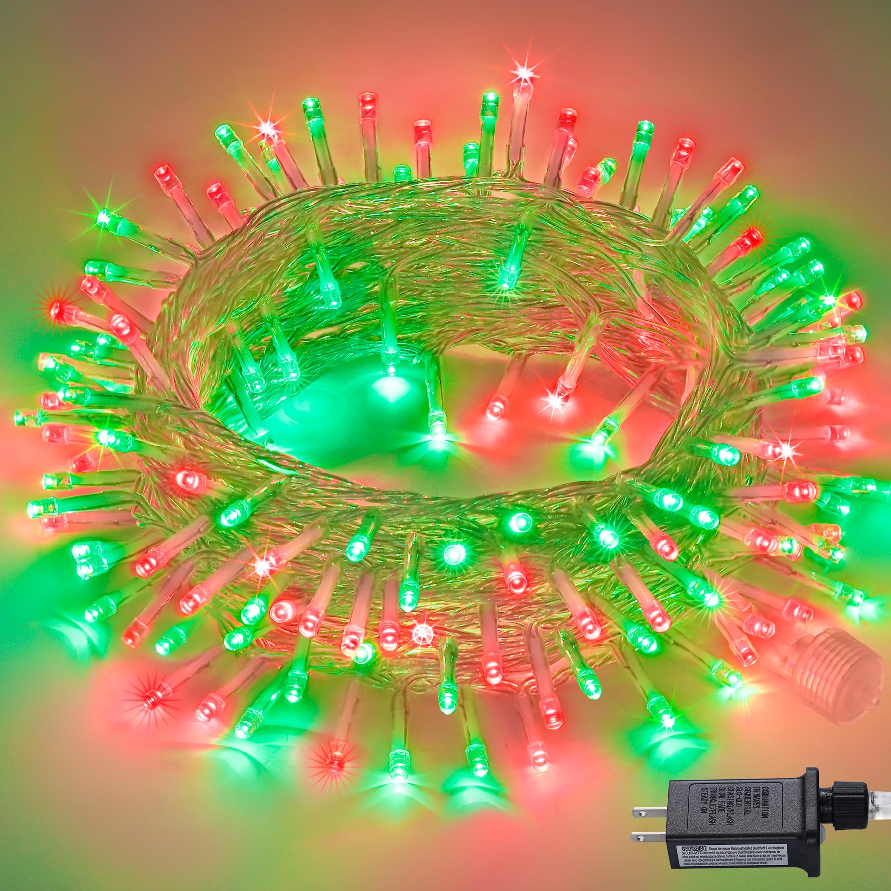 Luzes De Natal Jmexsuss 200 Led Vermelho E Verde 20m