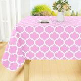 Toalha De Mesa Smiry De Vinil Impermeável 60x120cm Retangular Rosa