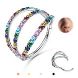 Piercing No Septo Bodybonita Triple Hoop Nose Ring Em Aço 316l