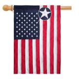 Bandeira De Jardim Topflags Bandeira Americana 70x100cm Estrelas Bordadas