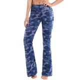 Calças De Ioga Bubblelime, Cintura Alta, Bota, Poliéster, Azul Marinho, Xl