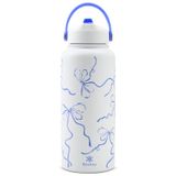 Garrafa De Água Kewixy Isolada 946ml Com Palha De Aço Inoxidável