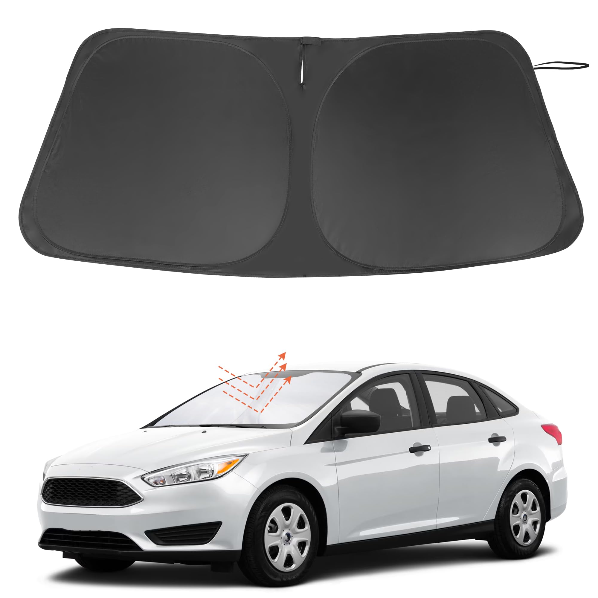 Pára-brisa Sun Shade Lhflive, Ajuste Personalizado Para Ford Focus