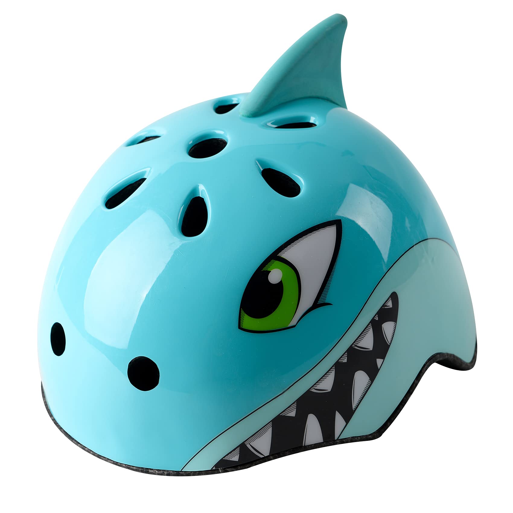 Capacete De Bicicleta Atphfety Toddler Kids Ajustável Blue Shark Xs