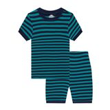 Pijama Family Feeling Big Boys Listrado Azul 100% Algodão 10y