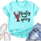 Camisa Feminina Yzmi Crawfish Funny Spicy Quote Azure Tamanho L