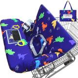 Capa De Carrinho De Compras Unicorn Castle 2 Em 1 Para Baby Girl Blue