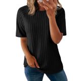 Camisa De Manga Curta Dokotoo Para Mulheres, Verão 2025, Preta