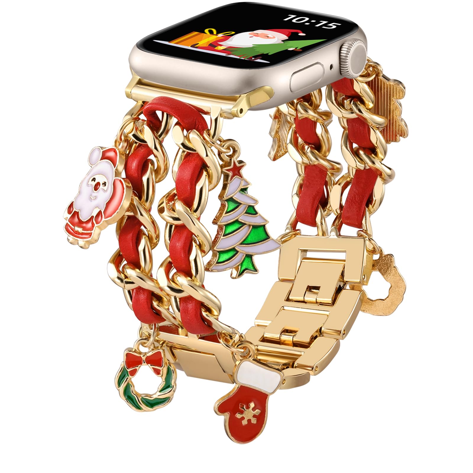 Relógio Band Daqin Christmas Charms Para Apple 40/38/41/42 Mm