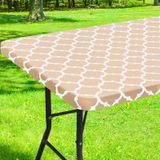 Toalha De Mesa Smiry Retangular Impermeável Para Mesa De 5 Pés (cáqui)