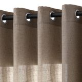 Cortinas, Joias, Linho Castanho Claro, 213 Cm De Comprimento, 2 Painéis