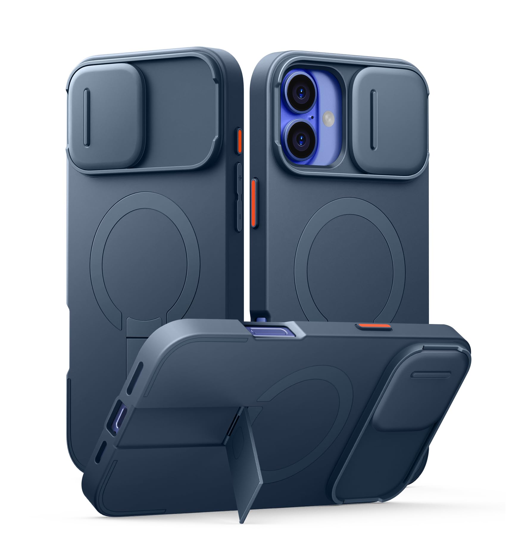 Capa Suritch Para Iphone 16 Plus Com Câmera Magnética Slide Blue