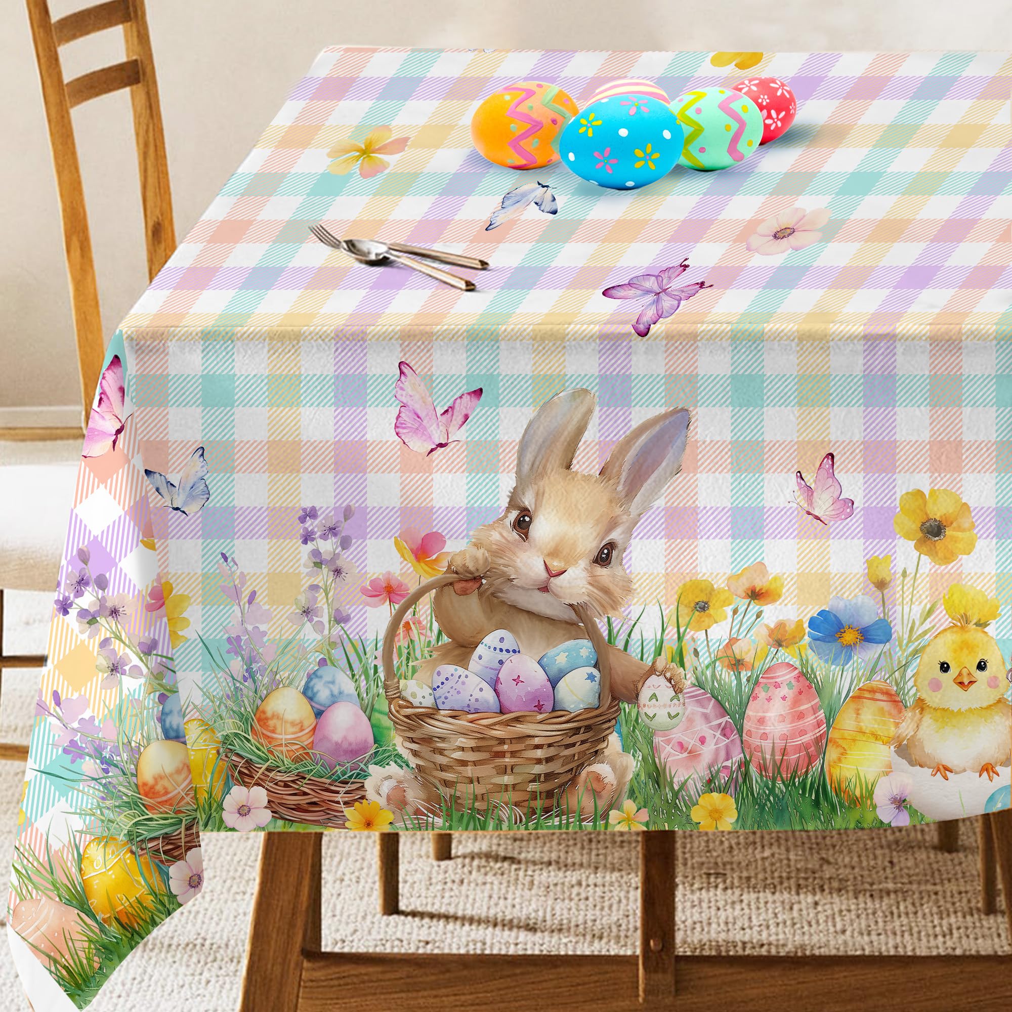 Toalha De Mesa Lewaran Easter 152x213cm Retangular Poliéster