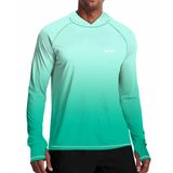 Camisa De Proteção Solar Com Capuz Masculina Weligu Upf 50+ Azure 3xl