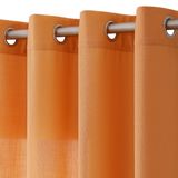 Cortinas, Joias, Laranja, Linho, 213 Cm De Comprimento, 2 Painéis, Sala De Estar