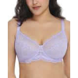 Sutiã Minimizer Hsia Plus Size Underwire, Cobertura Total, Roxo