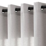 Cortinas, Joias, Branco Acinzentado, Linho, 214 Cm De Comprimento, 2 Painéis