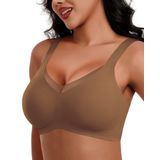 Sutiã Feminino Horisun Lace, Sem Costura, Sem Fio, Sutiã Macio E Confortável, Sutiã De Cobertura Total, Sutiã Diário (café, 4g)