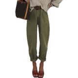 Jeans Astylish High Wisted Baggy Boyfriend Green Para Mulheres