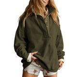 Moletom Gacaky Oversize Casual De Manga Comprida Para Mulheres