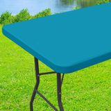 Toalha De Mesa Moosfor Spandex, Retangular De 5 Pés, Turquesa