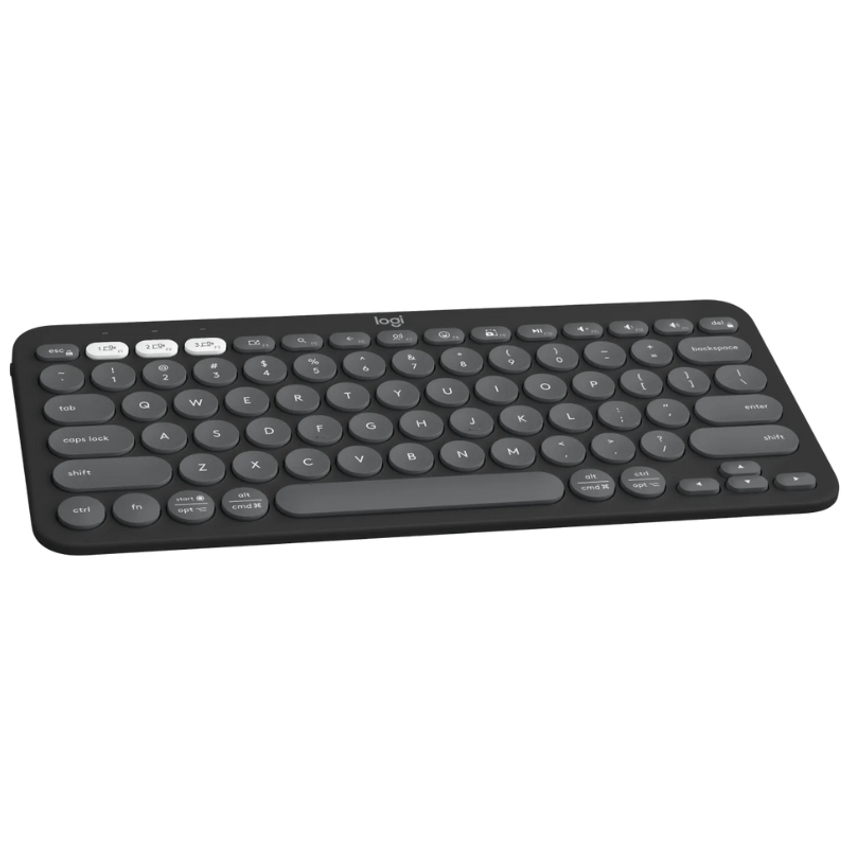 Kit 3x Teclado Bluetooth Logitech K380s Pebble Key 2 Grafite - imagem 3