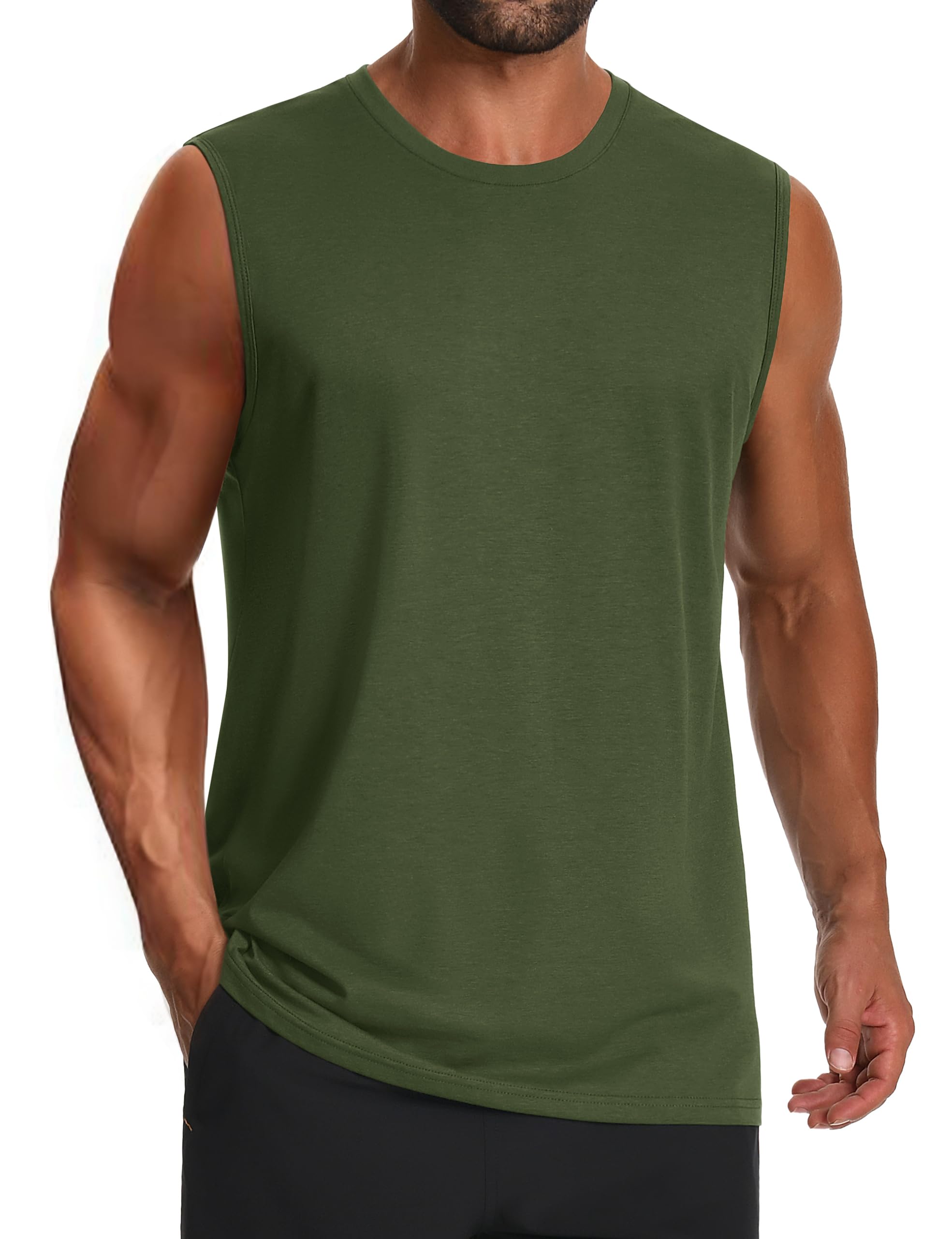 Camiseta Sem Mangas Cotrasen Masculina Com Proteção Solar Verde Xl