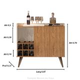 Aparador Buffet Adega Samara 2 Portas Moon Ii Cor Off /