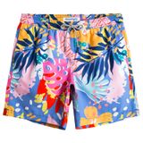 Calções De Banho Magic Quick Dry Estampados Para Homens Leafs Blue