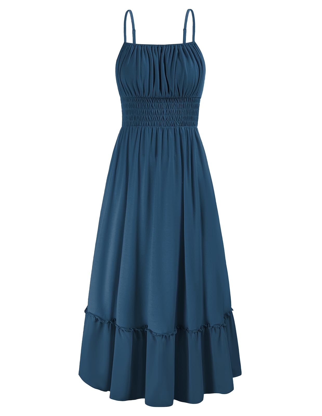 Vestido Longo Grace Karin Empire Com Blusa De Cintura Azul Praia