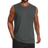 Camiseta Regata Masculina Cotrasen Basic Bodybuilding Cinza Escuro Xl