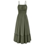 Vestido De Verão Grace Karin Feminino De Verão Maxi Verde-oliva Tamanho L