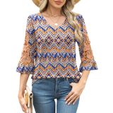 Blusa Túnica Rapbin, Blusa De Verão, Manga 3/4, Renda Feminina, Boho