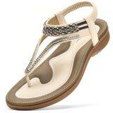 Sandálias Littleplum Arch Support Strass Brancas Tamanho 6 Mulheres